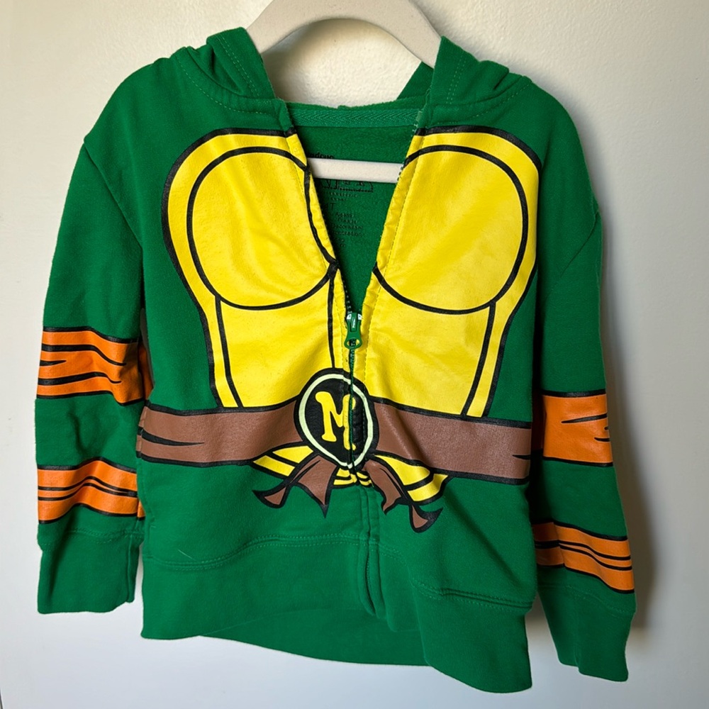 Teenage Mutant Ninja Turtles “Michelangelo” zip up; Size:4T